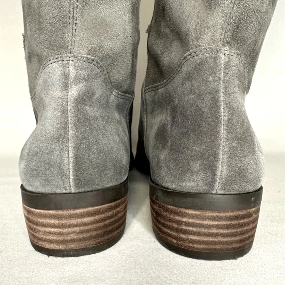Sole Society Size 5  Knee High Boot Gray‎ Suede Stretch NEW Calypso $160